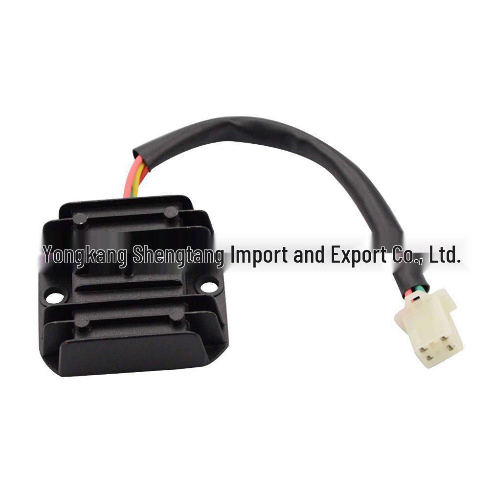 GOOFIT 4-Wire 12V Voltage Regulator Rectifier for GY6 150cc, CG 125cc, and 250cc ATV Off-road Vehicles