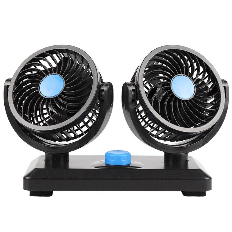 Professional Dual Fans 360 Rotation Multi Angle Cooling Fan For Sedan RV Truck Boat Vehicles Camping Office Desk Use Accessory