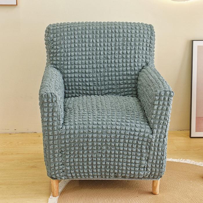 Bubble Grid Club Chair Cover Stretch Tub Bar Armchair Slipcovers Leisure Single Sofa Covers Cafe Bar Counter