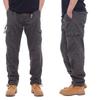 Men's Outdoor Tooling Casual Men's Trousers, Construction Site Labor Insurance Store Men's Washed Cotton Multi-bag Pants, Straight Casual Trousers