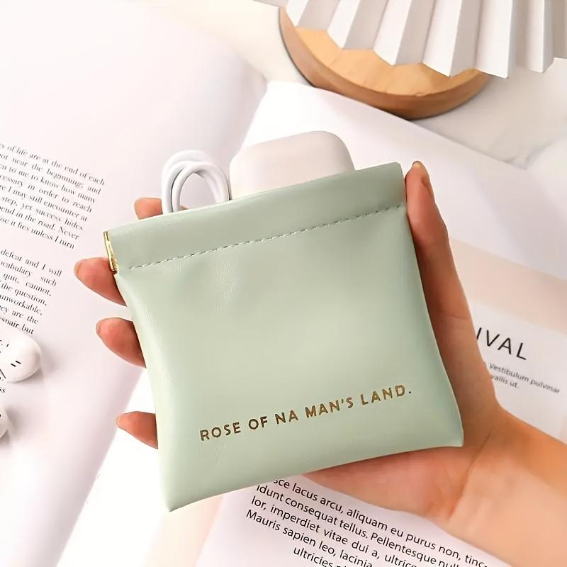 Layered Organizer, Fashion Mini Women's Storage Bag - Automatic Closure, Suitable for Earphones, Lipstick, Hygiene and Coins - High Quality Portable