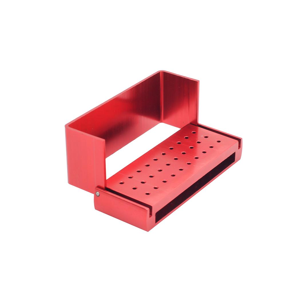 30Pcs Dental Diamond Burs Drill With Aluminum Disinfection Block Autoclavable High Speed Handpiece Burs Holder