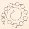 Modern Metallic Waist Chain With Geometric Patches For Women Summer Fashion Accessories
