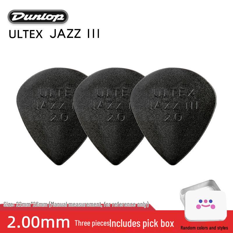 Dunlop Jazz3 Electric Guitar Pick - Genuine Small Turtle Jazz 3-Speed Bass Pick
