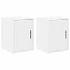 VidaXL Armoires murales de garage 2 pcs blanc bois d'ingénierie, armoire, placard mural de garage, armoire à outils murale 860608