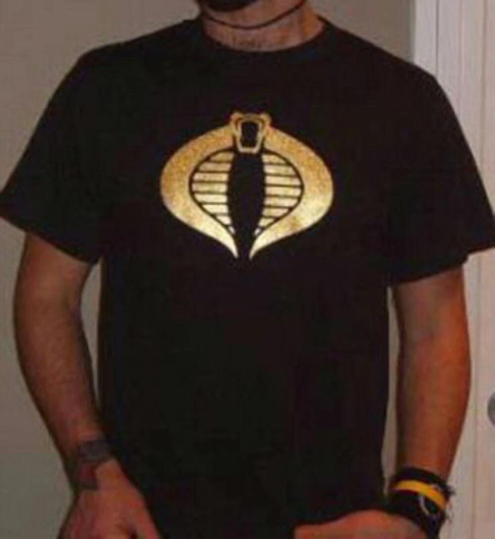 Cobra GI Joe Gold Foil Logo Retro Army Vintage T-Shirt 4XL