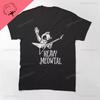 Funny Cat Meowtallica Cat Rock Music Print T-Shirts Rock Music Men Tops Fashion Oversized Tee Comfortable Unsiex Couple Wears