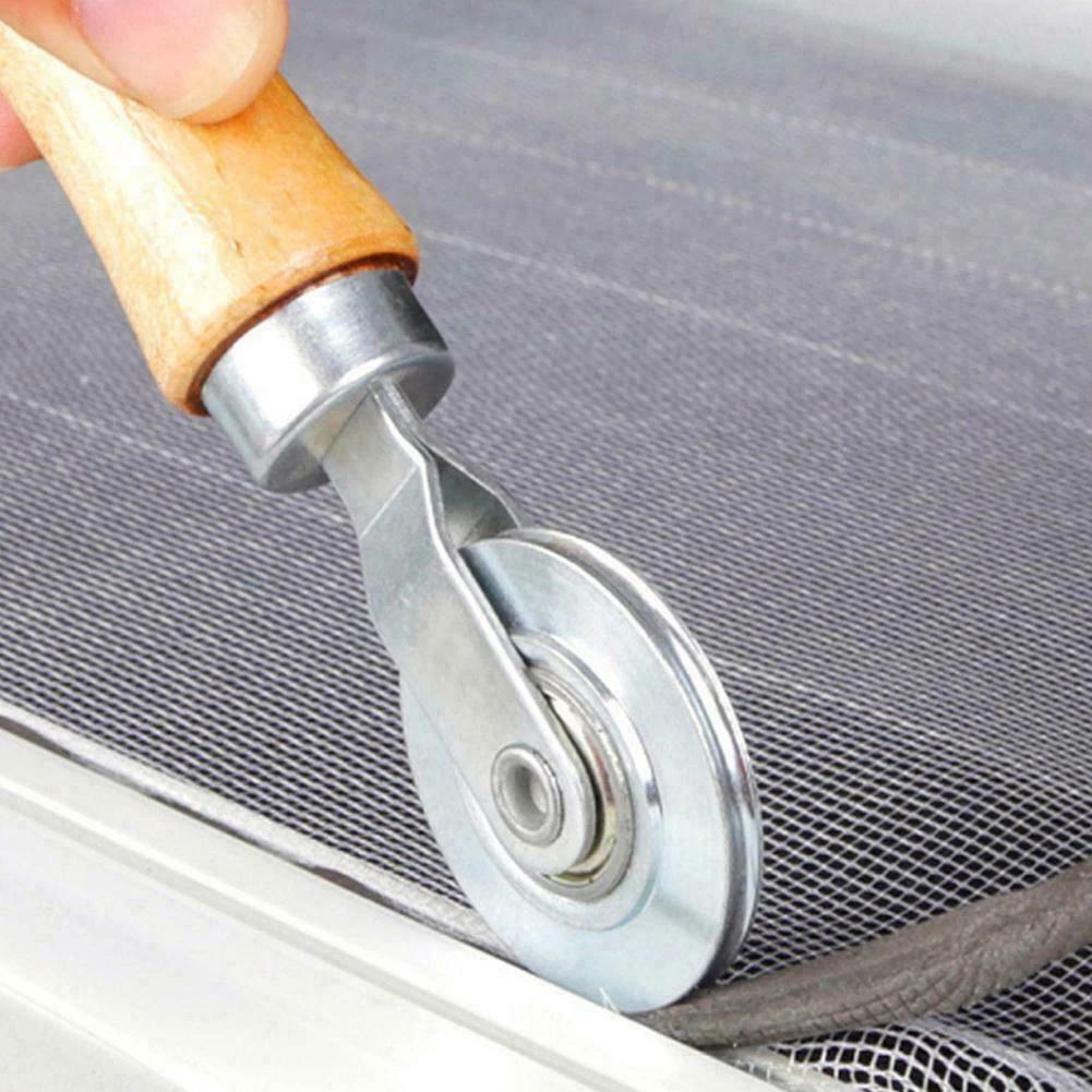 Metal Screen Rolling Tools Double-head Convex and Concave Screen Spline Repair Roller Door Window Hand Crank Roller with Bearing