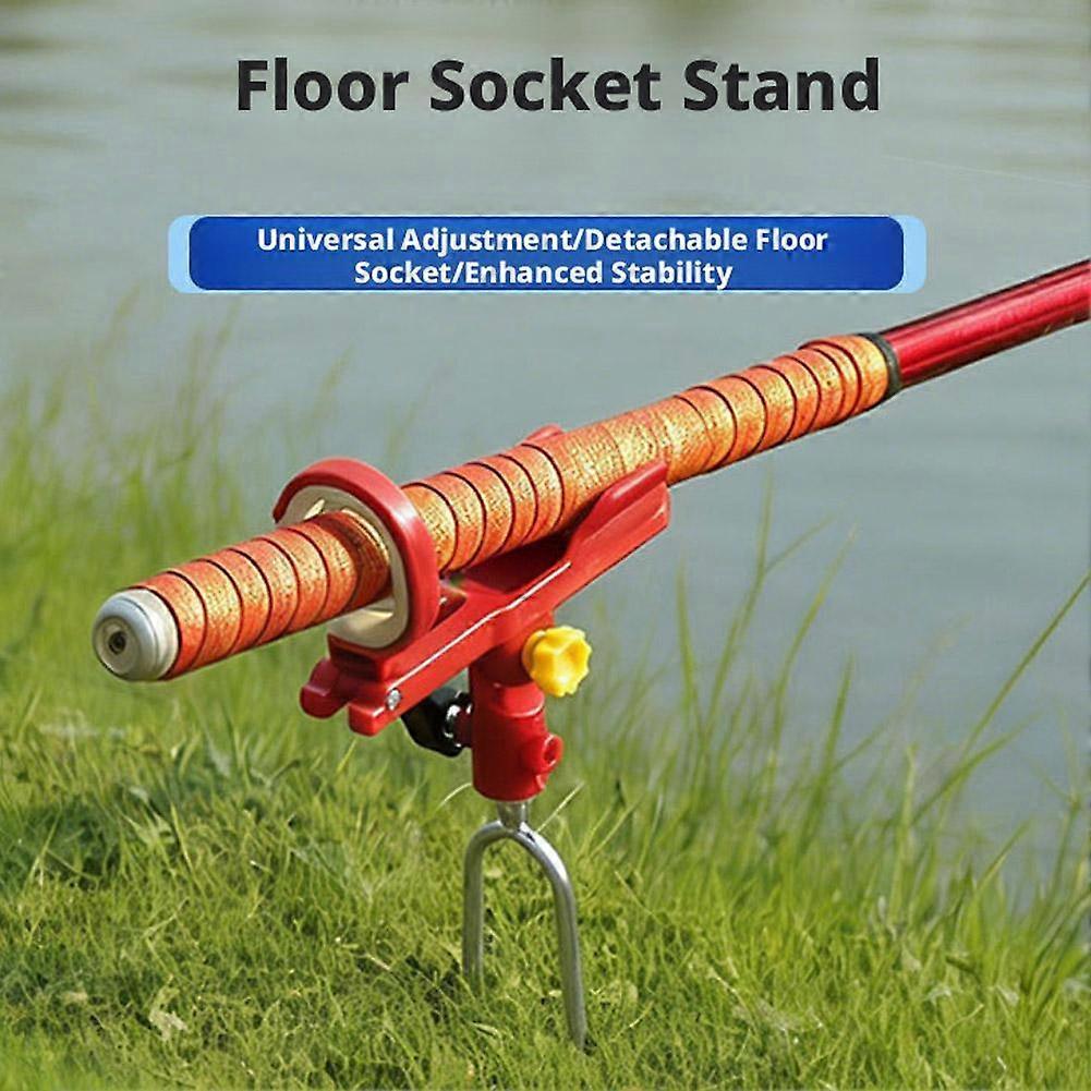 Stainless Steel Fishing Rod Holder - 37cm Adjustable Sea & Hand Fishing Stand