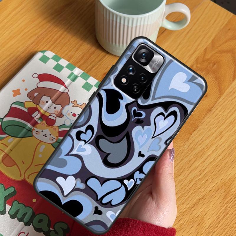 Purple Heart Swirl Aesthetic Case For Xiaomi Redmi Note 14 Pro 13 12 11 10 15 Pro Plus Redmi 15 C 13 10C 12C 14C 13C Cover