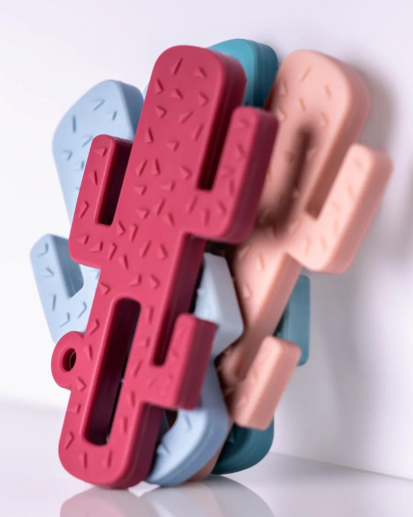 Silicone Teether Toy for Babies Cactus Pink MinikOiOi 1 pc.