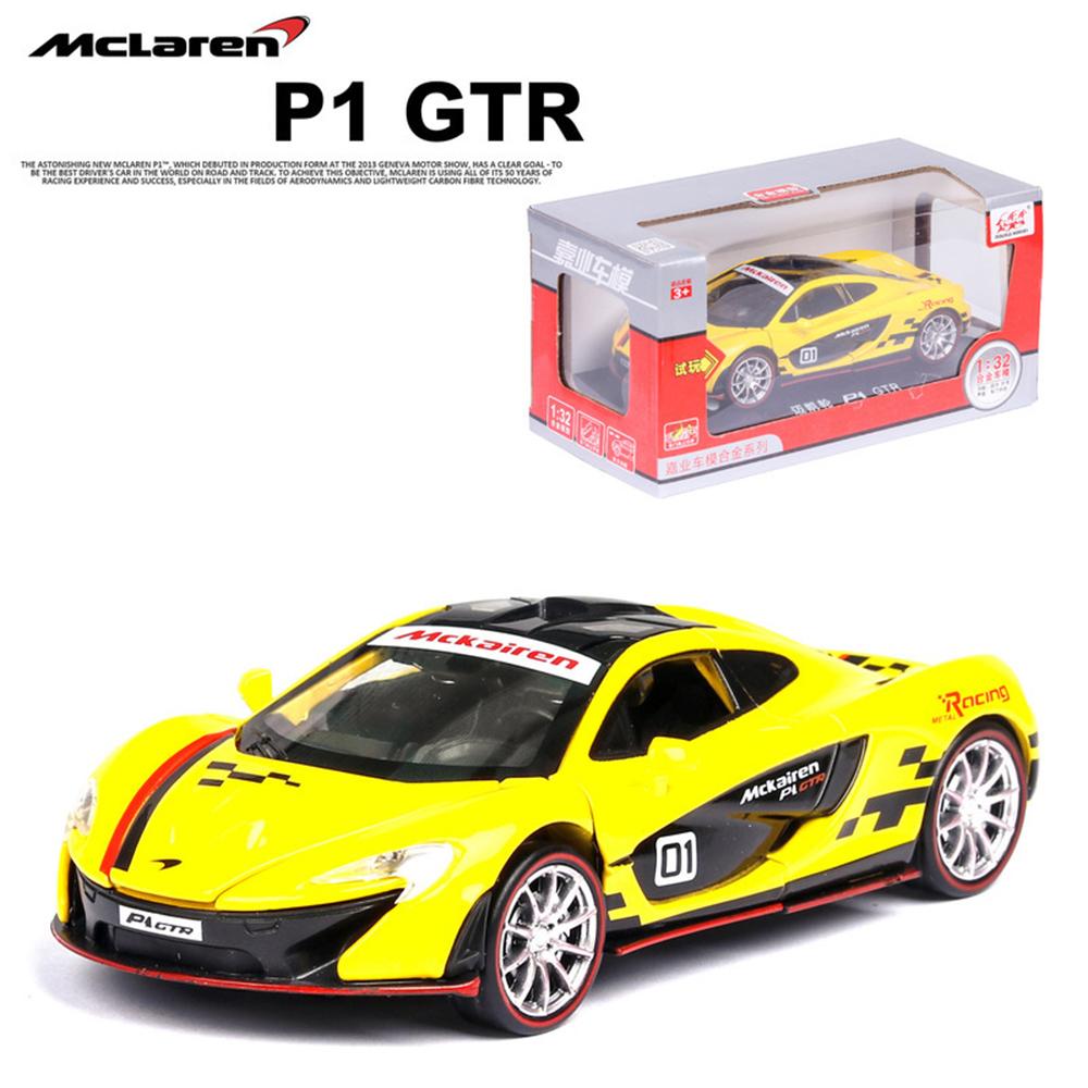 

1/32 McLaren P1 GTR модель из сплава, литая под давлением гоночная модель автомобиля с откатом, игрушки для детей, подарки для мальчиков, Hot Wheel 1/32-Size:15.5*7*4cm жёлтый