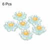 CoCud Mini Resin Flowers, 24mm0.94" Diameter, Miniature Lotus Flowers for Dollhouses, Transparent Blue - (Uses: Fairy Garden, Dollhouse Decoration,