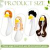 3/4Pcs Porch Goose Wig with Elastic Drawstring Lawn Goose Outfit DIY Outdoor Garden Patio Yard Goose Statue Hairpiece Decoration Accessories