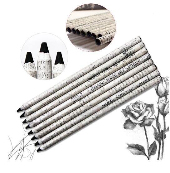 Charcoal Pencil Set of 12 Drawing Charcoal Brush Soft Charcoal Pencil Sketch Painting Drafting Pencil Line Drawing Art Material Charcoal Charcoal Easy
