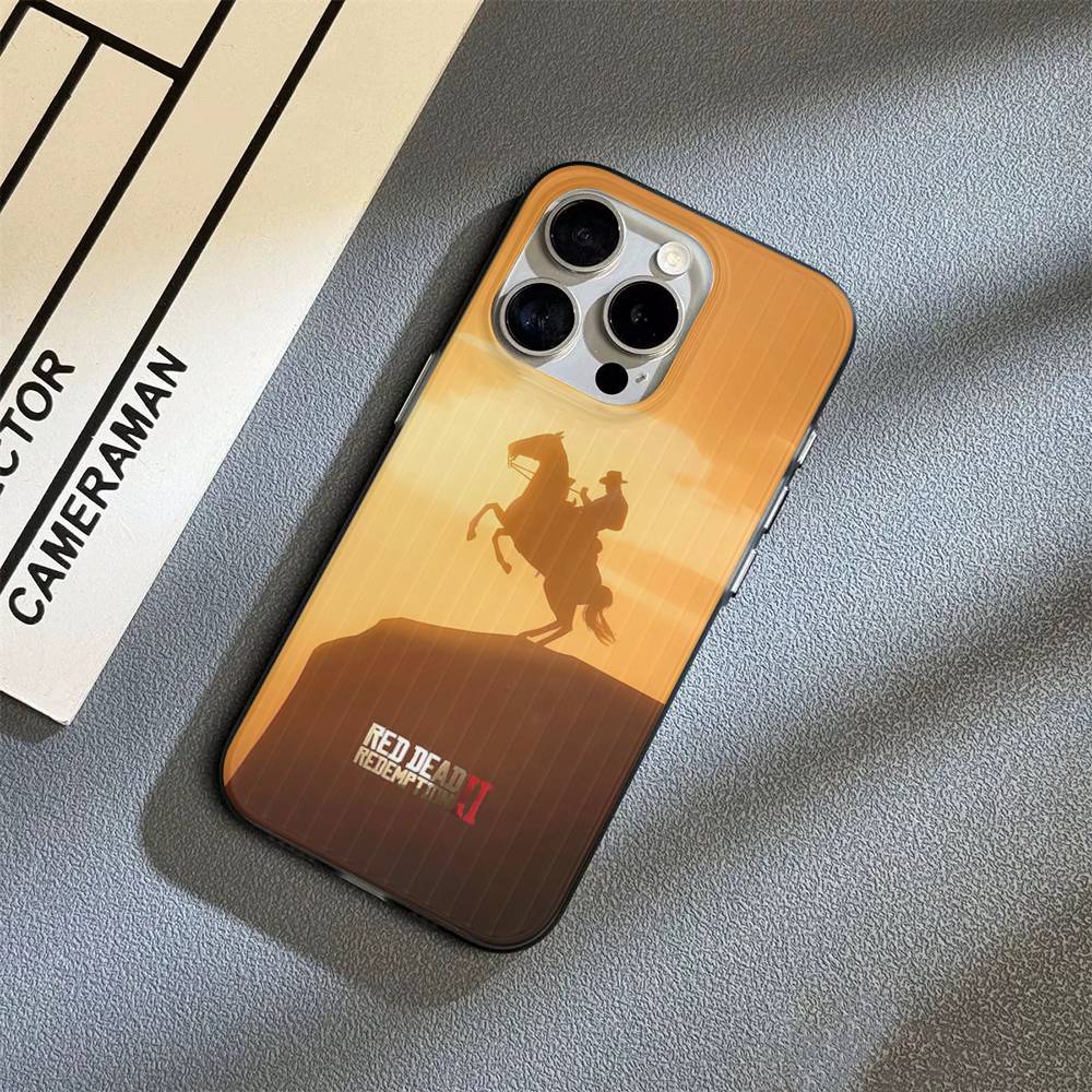 Red Dead Redemption RDR 2 Phone Case For iPhone 17 16 15 11 12 13 14 Pro Max Soft Corrugated Silicone Cover Case