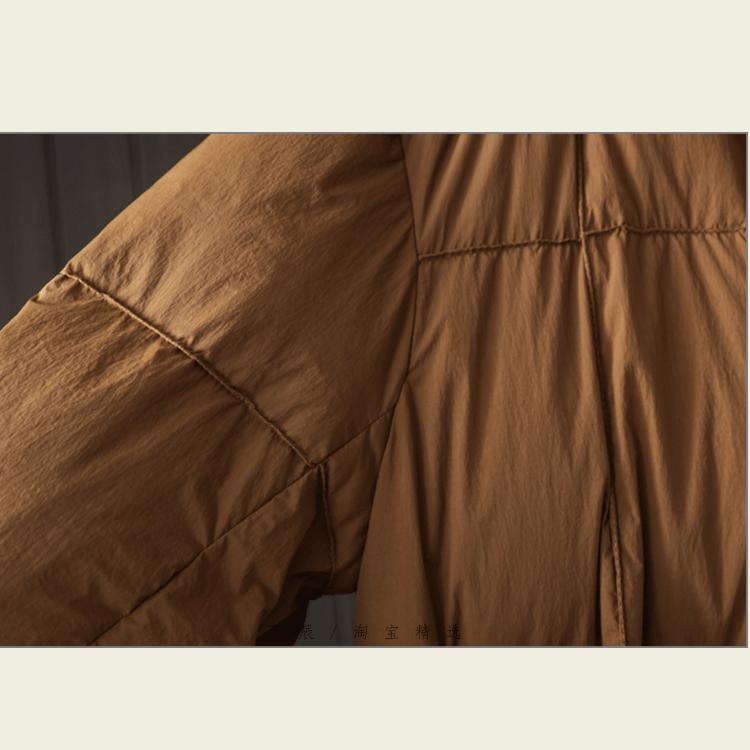 Women White Duck Down Long Jacket Casual Loose Autumn Winter Outwear Hood Warm Coat Big Pockets Korean Style