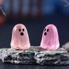 10 / 20pcs Luminous Multicolor Halloween Mini Resin Ghost Glow in The Dark Miniature Ghost Figurines Tiny Ghost Ornaments