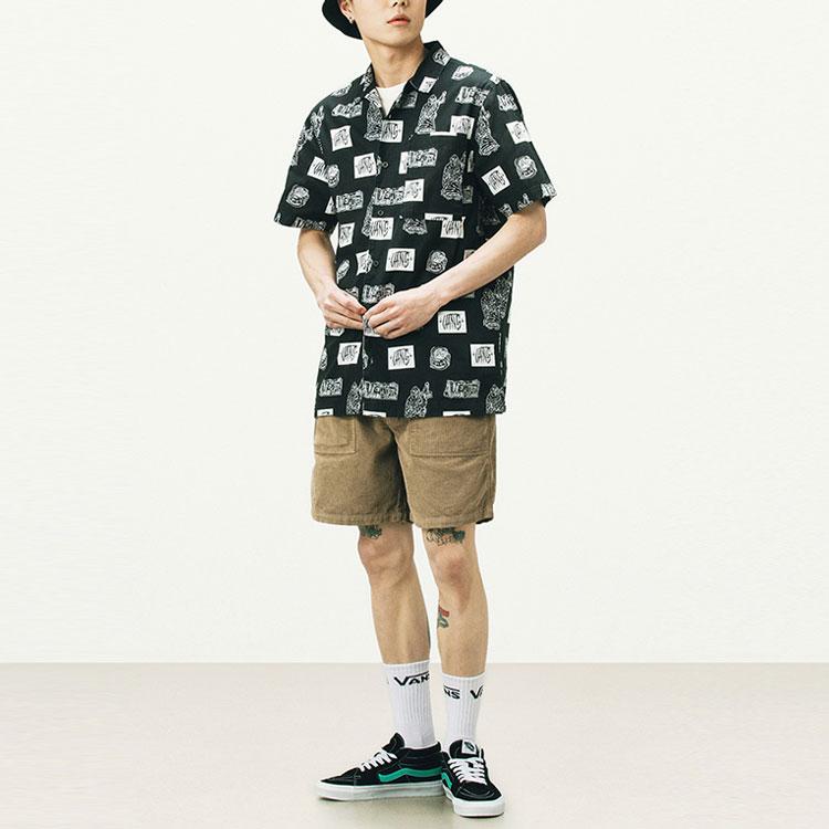 Vans X DUYANAIZI Printed Casual Sport Short Sleeve Shirt Unisex Tops Black VN0A5F44ZHA