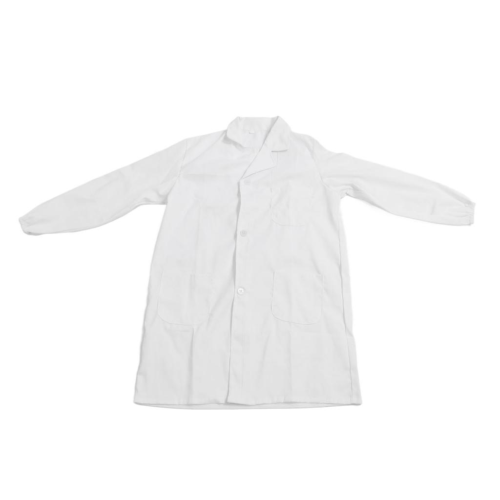 Long Sleeve Lab Coat White Laboratory Coat Long Sleeve Medical Doctor Nurse Student Uniform