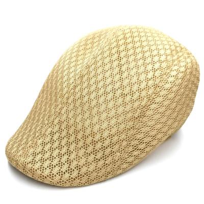 Boné de malha respirável de verão com língua de pato, chapéu de sol para homens e mulheres, chapéu de boina fashion para frente