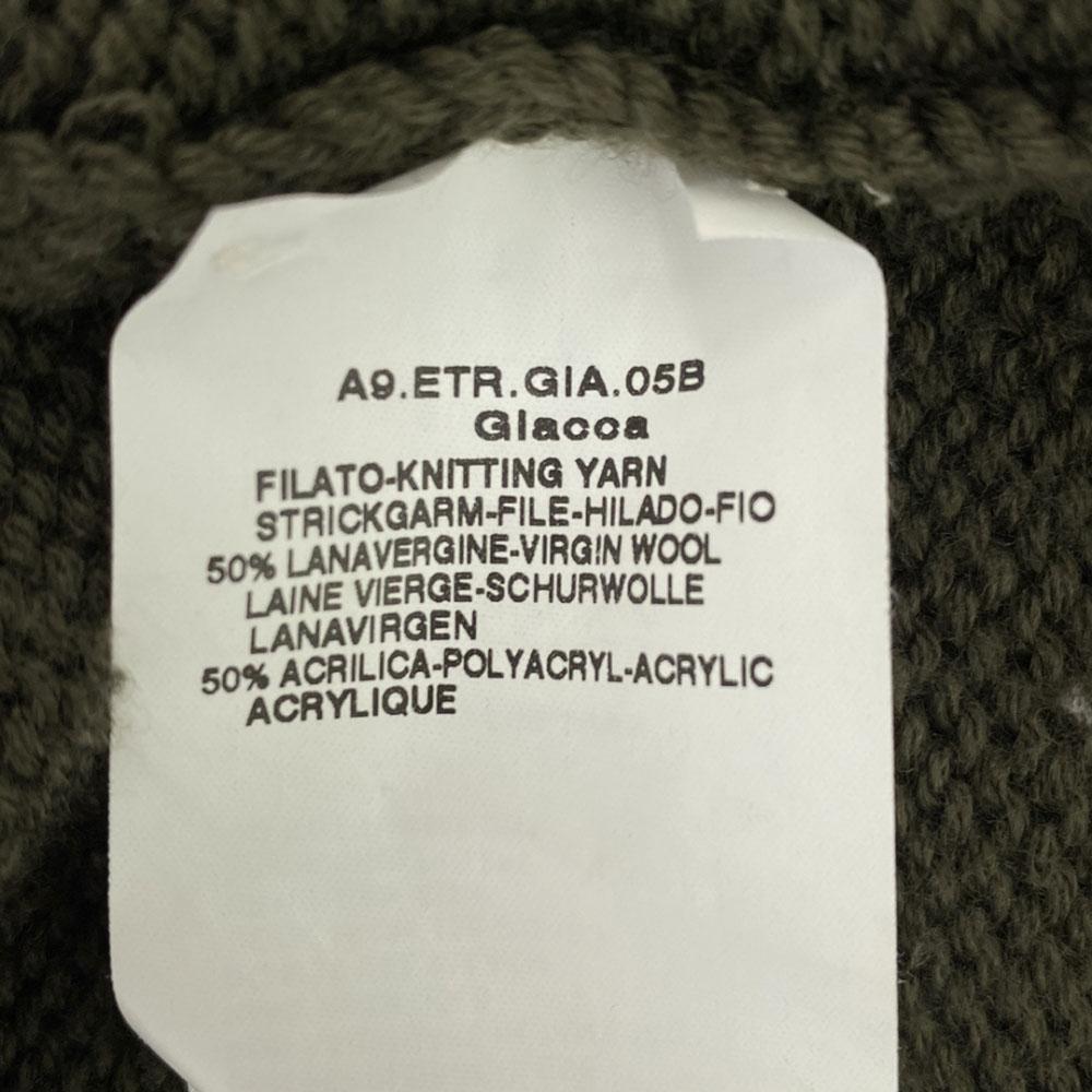 MAX&CO Made In Italy Knit Jacket S Khaki Zip Up Women Used