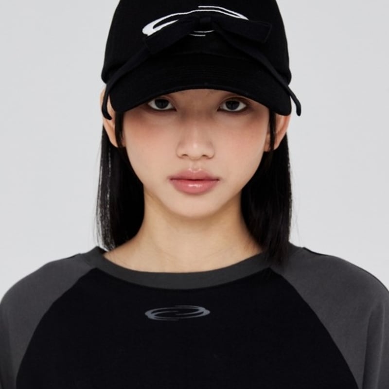OPENING PROJECT Ribbon Tie Down Cap - Black