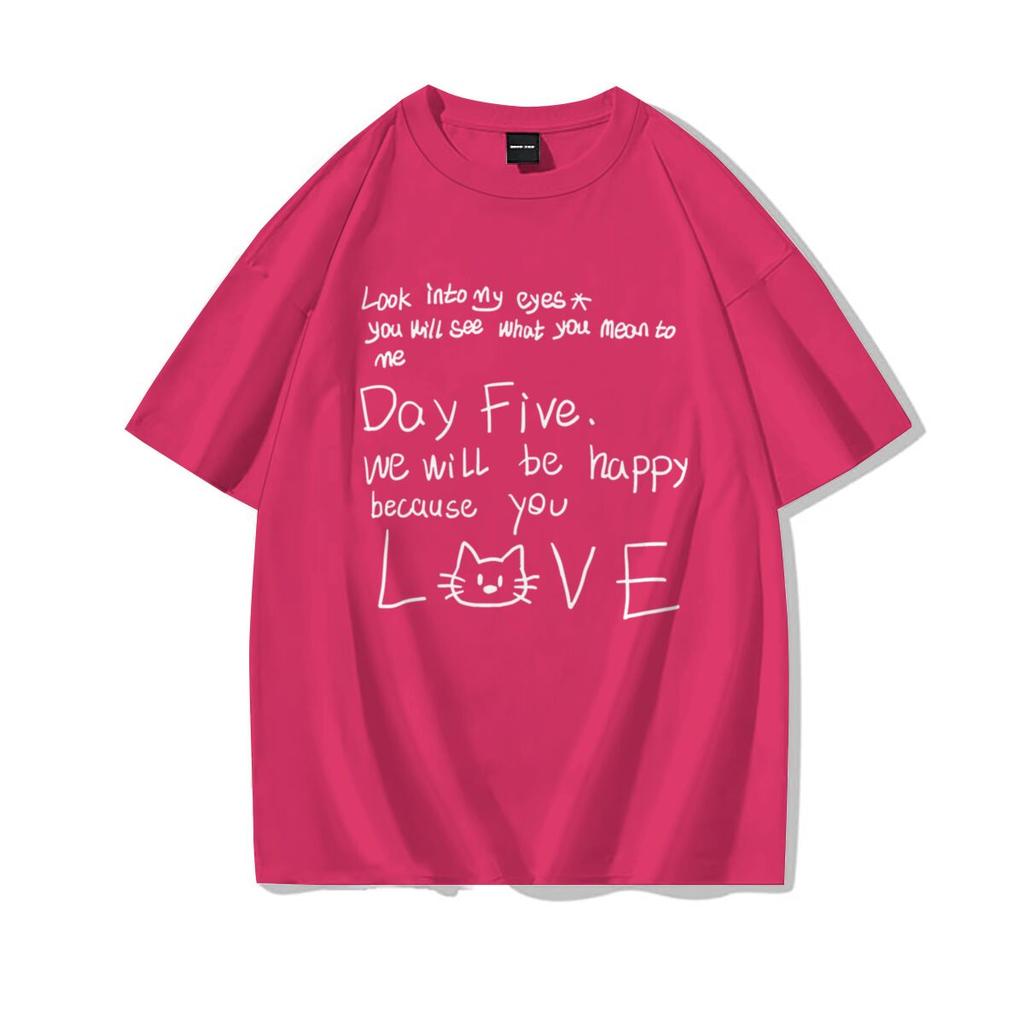 Funny Love Quote Cat Unisexs TShirt Casual Top for Cat Lovers Cotton Harajuku Trend Girls Short Sleeve Tee Hip Hop T Shirt