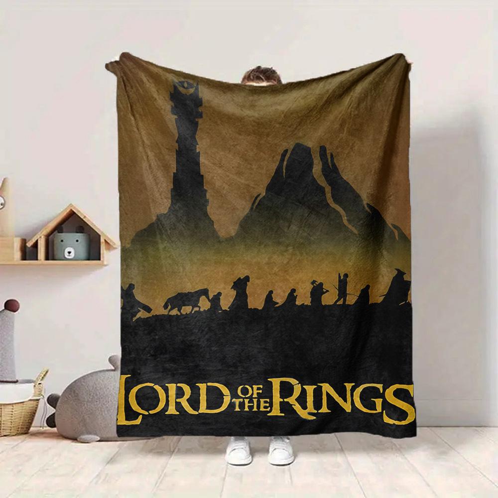 1pc Lord of the Rings Blanket Lightweight Flannel Throw For Sofa, Bed, Travel, Livingroom, Office, Couch, Chair, And Bed