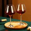 6Pcs High-grade Gold Light Luxury Red Wine  Holder Set, Rotating Tumbler Decanter, Crystal Glass Wine Glass.