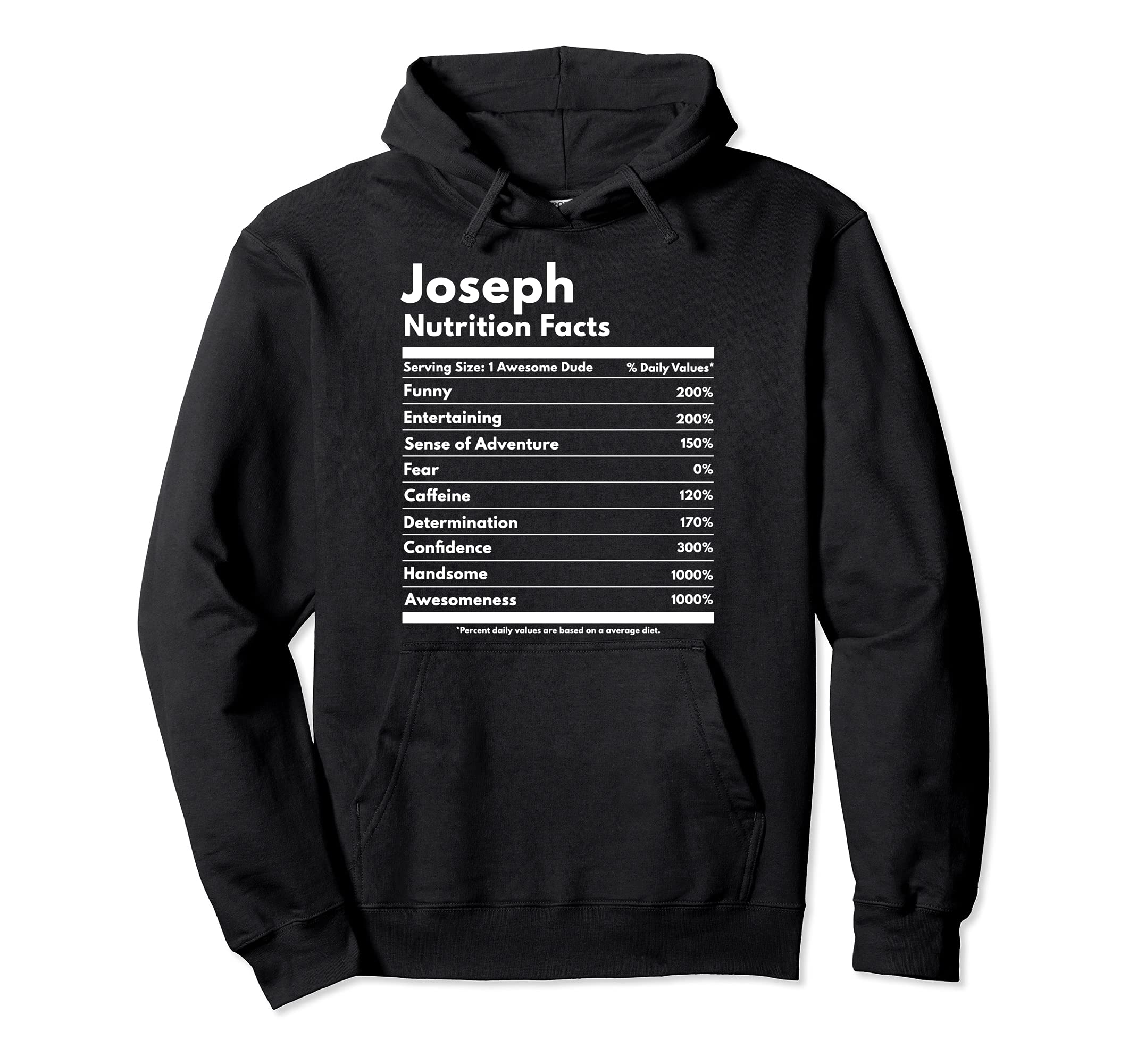 

Joseph Gift Nutrition Facts Funny Name Joseph Gift Hoodie