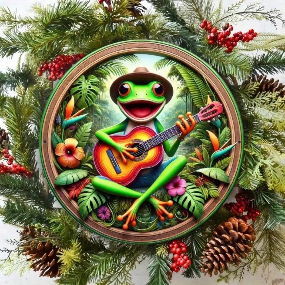 

Винтажная Жаба Ковбойская Шляпа Металлическое Настенное Искусство, Тропический Домашний Декор, Уникальный Подарок для Комнаты 20x20 белый