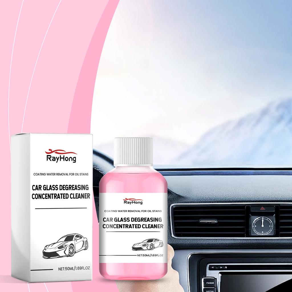Car Windshield Oil Film Remover Powerful Auto Glass Window Stain Removal Concentrated Cleaner Front Windscreen Cleaning Spra50ML