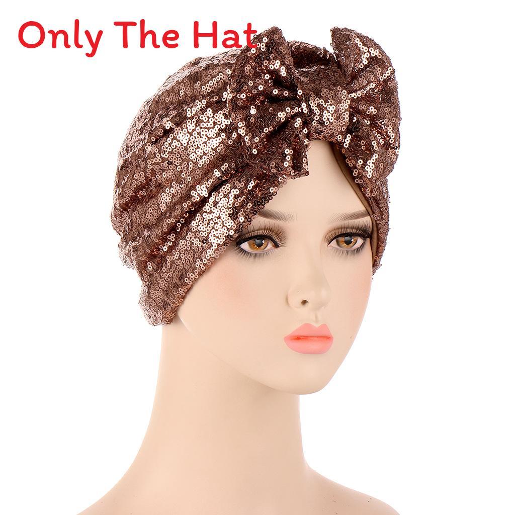 Summer Ladies Turban Head Wrap With Butterfly Bow And Sparkle Accents For Casual Wear