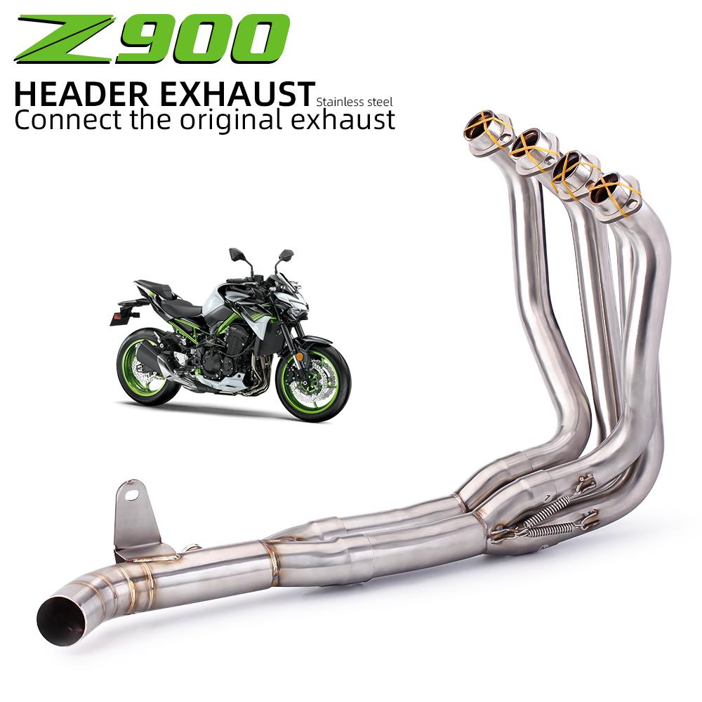 Full System Muffler Front Header Pipe Tube Slip-On Motorcycle Exhaust For Kawasaki Z900 Z 900 2017 2018 2019 2020 2021 Type A