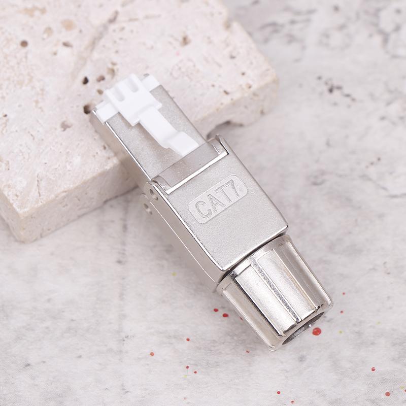 1Pc Rj45 Cat7 Connectors Tool-Free Reusable Shielded Ethernet Termination Field Modular Plugs 2000Mhz 40Gbps Lan Cable 22-26Awg