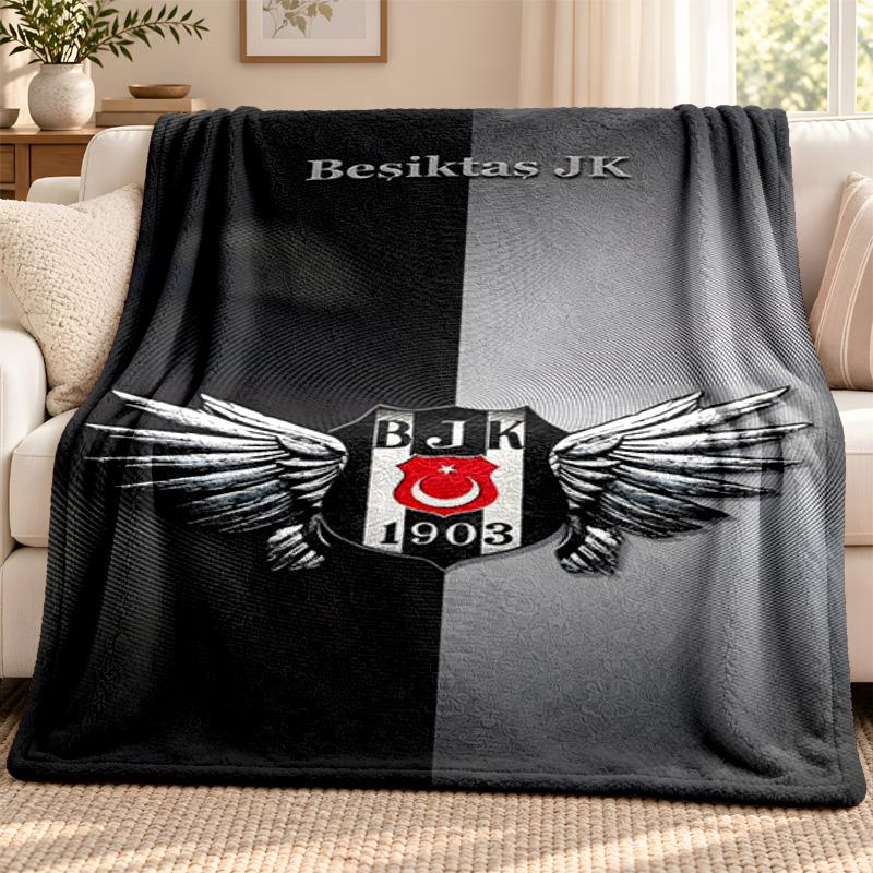 Besiktas JK blanket Flannel Blanket Soft Cozy Plush Throw for Sofa Bed Lightweight Home Decoration Outdoor camping