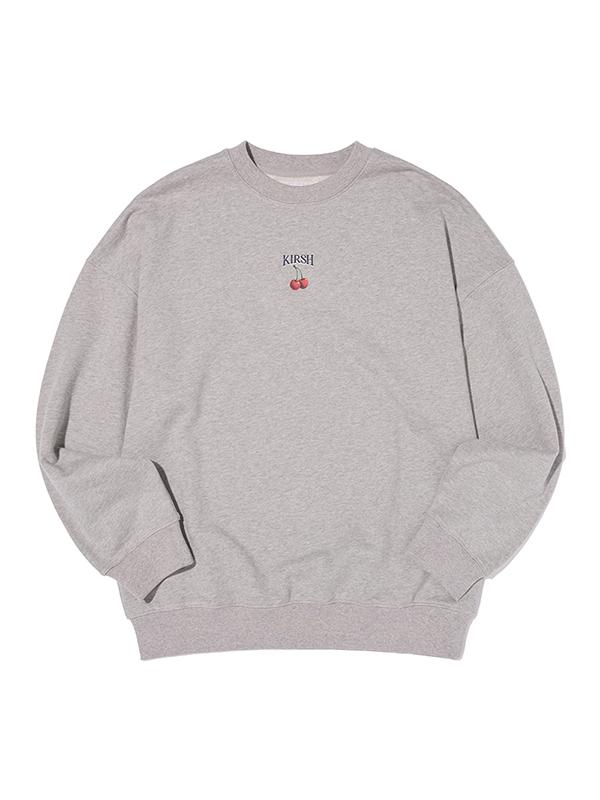 KIRSH Dewey Cherry Uni Loose Fit Sweatshirt [Melange Gray]