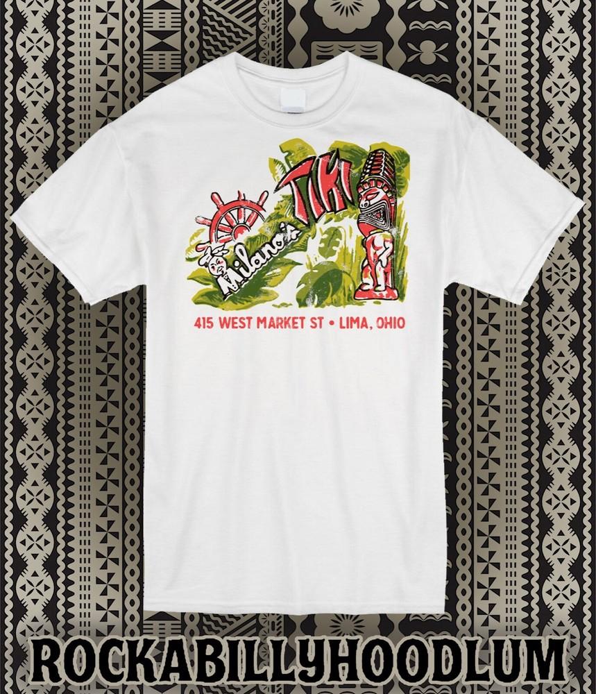 

Retro Tiki Tee T Shirt Rum Mug Restaurant Bar Polynesian Milanos Lima Ohio 3XL