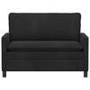 Black Sofa 126 x 81 x 87.5 cm Velvet