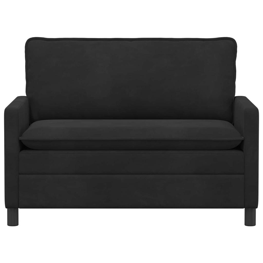 Black Sofa 126 x 81 x 87.5 cm Velvet
