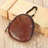 Retro Genuine Leather Simplicity Keys Coins Holder Zipper Pouches Bluetooth Earphone Storage Small Hanging Bags