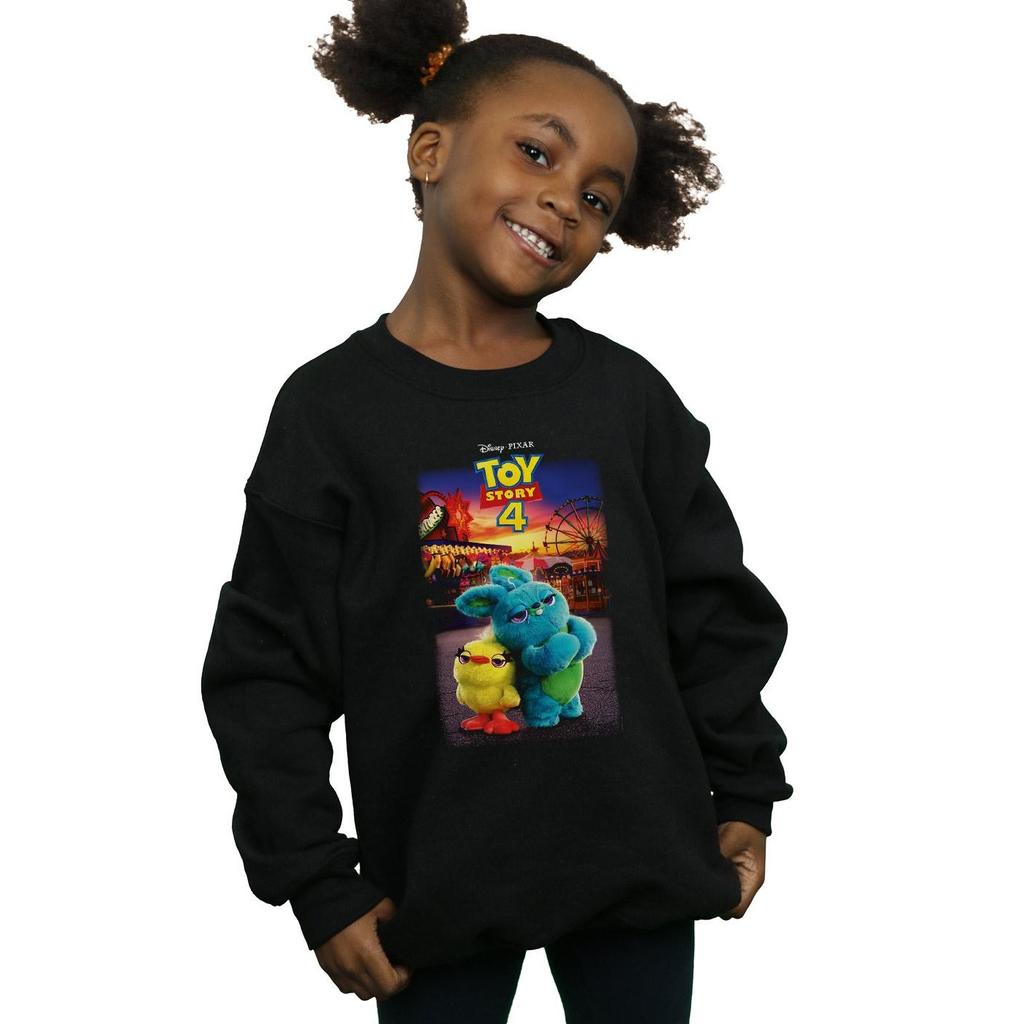 Disney Girls Toy Story 4 Ducky And Bunny Poster Sweatshirt