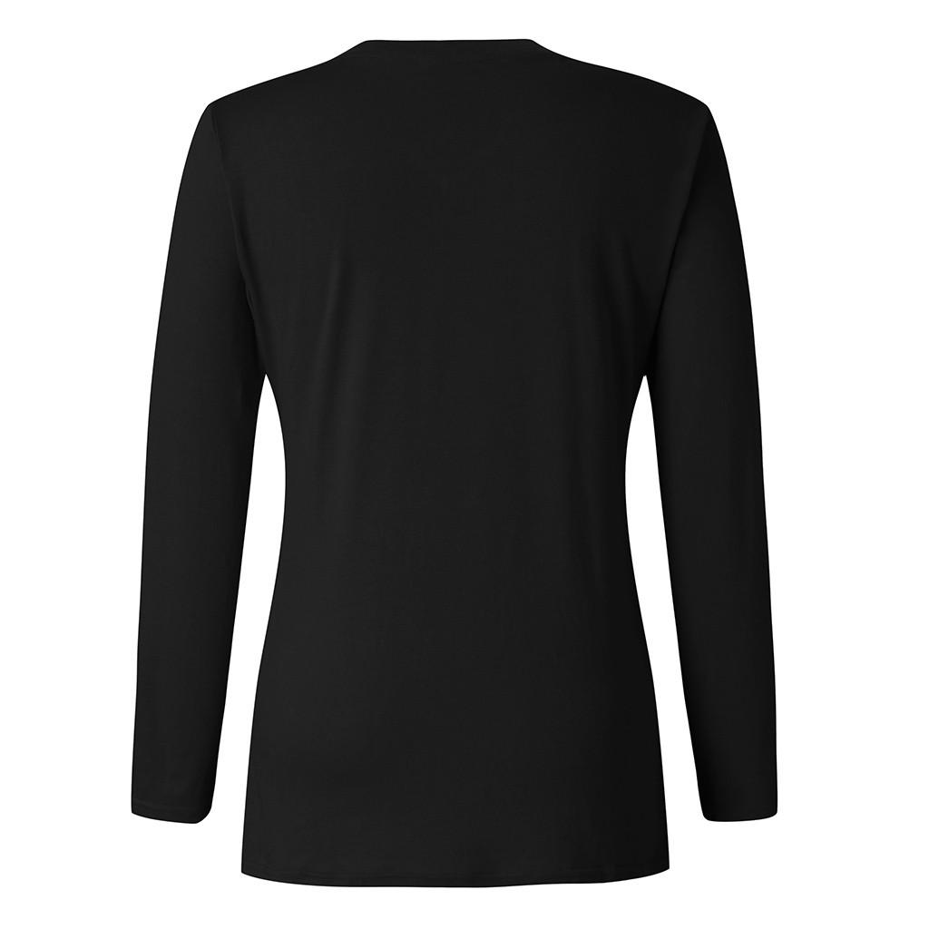 Women Casual Long Sleeve  Leopard Print Heart-shaped Top