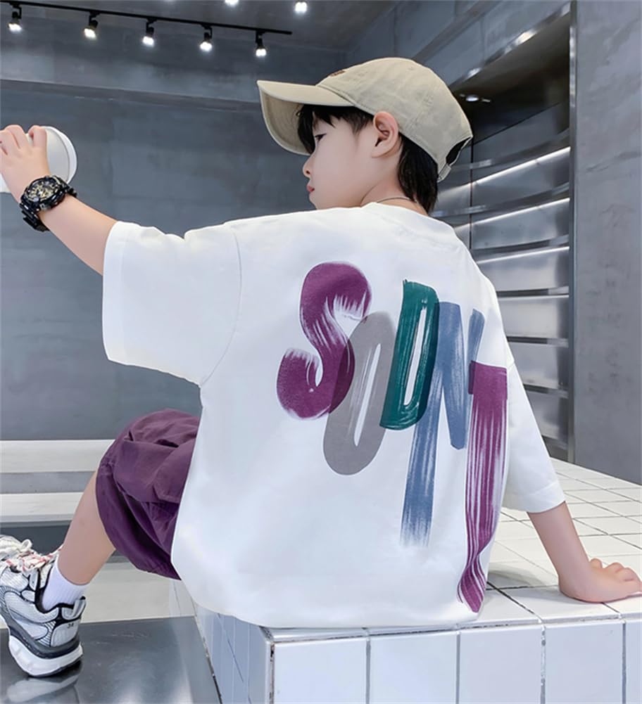 KOSIKINI Short and and Plus Sizes Available In Sizes and A Great Day Gift for Boys' 2-Piece Set T-Shirt, Sleeves, Shorts. Casual, Summer, Available.