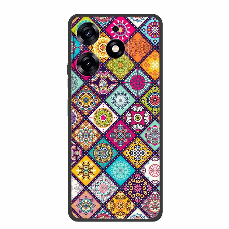 For Infinix Smart 8 Plus Case Luxury Soft Silicone TPU Phone Cases Cover For Infinix Smart8 Plus Protective Flower Painted Coque