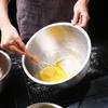 Non Slip Metal Sanding With Scale Kitchen Mixing Bowl Baking Tool Egg Whisking Pan Salad Bowl