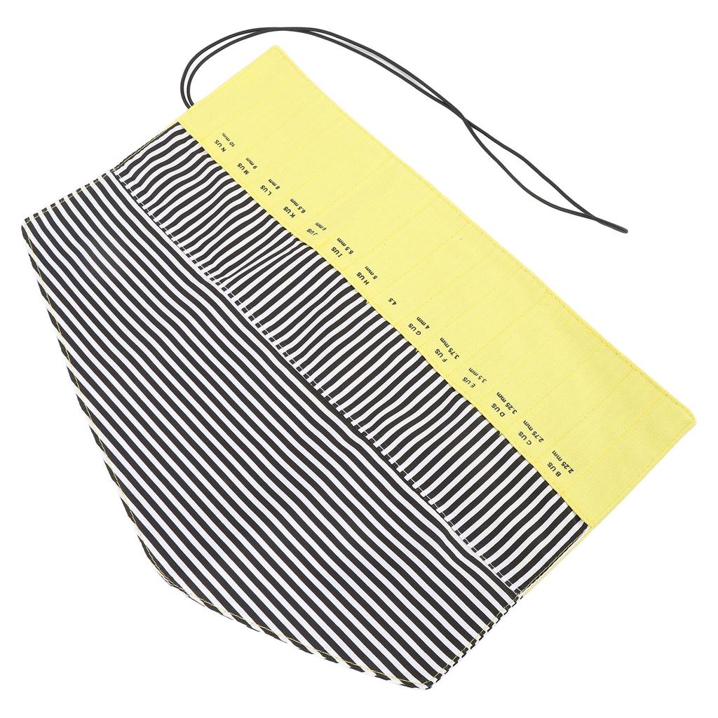 Crochet Hook Storage Bag Portable Oxford Cloth Knitting Needle with Size Markings