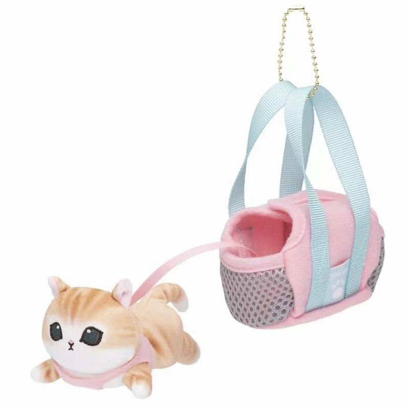 Cute Japanese Style Plush Shark Cat Keychain Adorable Cartoon Cat Doll Accessory