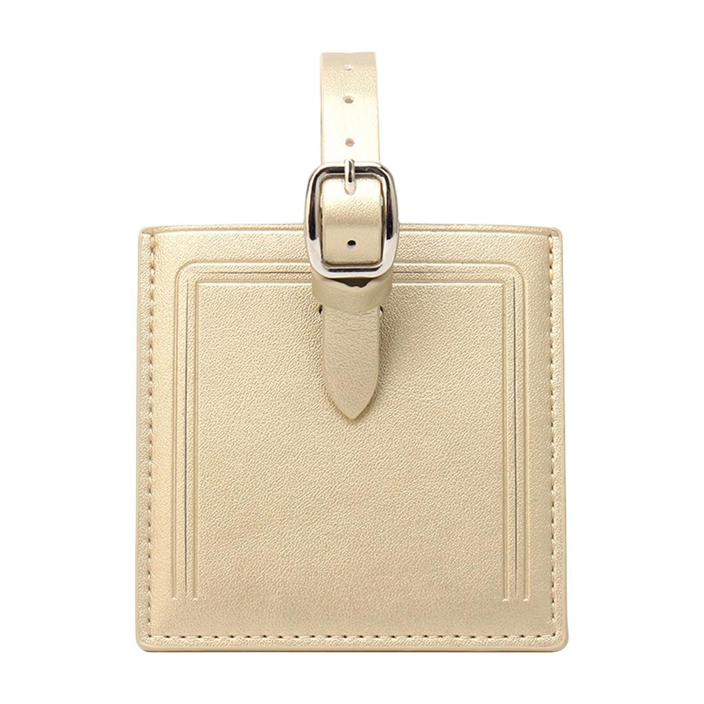 Stylish Square Luggage Identifier PU Wear Resistant and Practical Construction Suitcase Label for Modern Traveler
